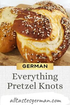 Everything pretzel knots on a wooden board. Everything Pretzel, Pizza Recipies, Pretzel Knots, Bread Dishes