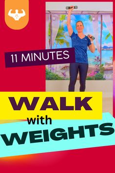 11 minute walk with weights low impact beginner cardio workout. Walking Music, Ms Exercises, Walk Workout, Walking Workouts, Weight Routine, Leslie Sansone, Low Impact Cardio Workout, Weight Workouts