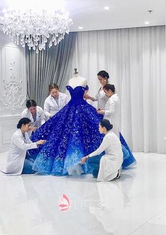 Ombre Royal Blue Off Shoulder Ball Gown Prom Dress - Lunss Off Shoulder Ball Gown, Quinceanera Dresses Blue, Pretty Quinceanera Dresses, Blue Ball Gowns, Blue Wedding Dresses, Gowns Prom, Ball Gowns Evening, Cute Prom Dresses, Pretty Prom Dresses