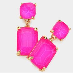 New From Authorized Retailer Pageant Outfits, Dragon Earrings, Crystal Dangle Earrings, Oval Earring, White Band, Crystal Stud Earrings, Square Earrings, Pink Earrings, Seed Bead Earrings