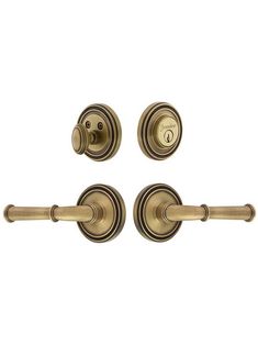 an image of three handles and knobs on a white background