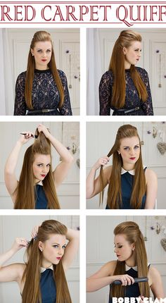 Quiff Hairstyles, Different Hairstyles, Hair Envy, Love Hair, Hair Dos, Hair Day, Prom Hair, Diy Hairstyles, Pretty Hairstyles