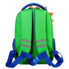 Our Side-kick backpack is a great choice for kids in preschool and kindergarten, having a lovely animal designs like unicorn, rabbit and dinosaur and an eye-catchy color combo that everyone will admire! This backpack has a durable and resistant 600D fabric, which is lead and PVC-free, so kids can wear it safely while parents can be at peace of mind. The strap is adjustable to ensure a custom fit and prevent the bag from sliding. Also, the backpack is very lightweight and comfortable to wear by k Green Backpack For Playtime, Green Standard Backpack, Character Backpack For Playtime And Back To School, Dino Kids, Be At Peace, Side Kick, Toddler Backpack, Animal Designs, Practical Bag