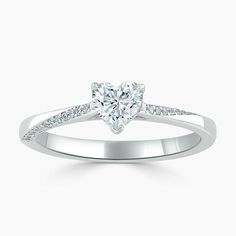 Pandora Engagement Ring, Heart Cut Ring, Steven Stone, Cute Promise Rings, Heart Shaped Diamond Ring, Heart Shaped Engagement Rings, Promise Rings Simple, Cut Rings, Silver Promise Rings