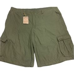 Rothco Olive Drab Vintage Infantry Utility Shorts Size 47”-50” Waist Style 2555. Rugged Heavyweight Washed 100% Cotton Fabric French Zipper Fly Button Waist Inside Drawstrings Six Pockets Two Front Slash Pockets Two Rear Button Down Flap Pockets Two Pleated Side Cargo Pockets Change Pocket Drawstring Legs Distressed Details Extra Long Relaxed Fit Adjustable Waist From 47”-50”. Inseam 13” Please View All Pictures As They Are Considered Part Of The Description. All Items Are Stored In A Smoke Free Casual Big And Tall Short Bottoms, Casual Big And Tall Pants With Pockets, Big And Tall Cotton Bottoms With Side Pockets, Casual Cotton Bottoms For Big And Tall, Casual Big And Tall Bottoms With Side Pockets, Casual Bottoms With Side Pockets For Big And Tall, Casual Short Leg Pants With Welt Pockets, Casual Short Pants With Welt Pockets, Military Style Green Cargo Shorts For Outdoor