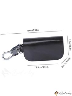 BirdinBag - Black PU Car Key Wallet - Remote Control Bag & Protector case Wallet For Men, Key Wallet, Bag With Zipper, Word Wrap, Car Keys, Black Pattern, Wallet Men, Remote Control, Pu Leather