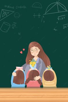 Teacher S Day, Teacher Cute Cartoon, For Teachers Day, Cute Teacher Wallpaper, Teacher Illustration Teaching, Teacher Wallpaper Backgrounds, Teacher Drawing Illustration, Cartoon Teacher Images, Teacher Illustration Cute