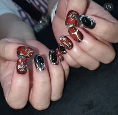 Silver Chrome Nails, Nails Gothic, Nails Painted, Nails Trend, Hippie Nails, Punk Nails, Vintage Nails