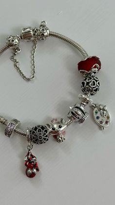 #fashion #aesthetic #bracelet #jewelry #girlystuff How To Make Pandora Bracelets, Heart Pandora Charm, Pandora Silver Charm Bracelet, Pandora Bracelet White, Pandora Bracelet With Charms, Pandora Bracelet Outfit, Pandora Charm Bracelet Ideas, Pandora Charm Bracelet Aesthetic, Pandora Bracelet Aesthetic