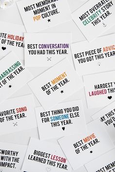 lots of cards that say congratulations and have different words on them