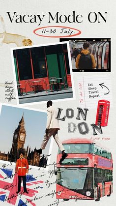 a collage of photos with the words london on it