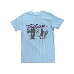 Cut loose with this men's Footloose tee. Crewneck Long sleevesFABRIC & CARE Cotton Machine wash Imported Cut loose with this men's Footloose tee. Licensed Character Cut loose with this men's Footloose tee. Color: Light Blue. Gender: male. Age Group: adult. Pattern: Graphic. Light Blue Relaxed Fit Pre-shrunk T-shirt, Light Blue Graphic Print T-shirt With Relaxed Fit, Blue Band Merch Shirt With Screen Print, Blue Crew Neck Shirt With Band Merch, Blue T-shirt With Front Print And Relaxed Fit, Blue Graphic Design Shirt With Relaxed Fit, Logo Tee, Cut Loose, Pattern Graphic