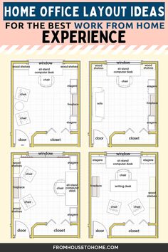 the floor plan for a home office layout