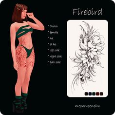 Firebird Tattoo, Sims 4 Nails, Lotes The Sims 4, Sims 4 Tattoos, Sims 4 Piercings, Sims 4 Traits, My Motivation, Sims 4 Cc Skin, 4 Tattoo