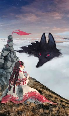 Wolf Digital Art, Accel World, Big Board, Art Things, Fairytale Art, Fox Art, Ap Art, Weird Creatures, Wolf Art