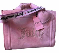 Paris Hilton And Nicole Richie, Velour Bag, Juicy Couture Purse, Pink Barbie, Couture Bags, Juicy Couture Bags, Mini Tote Bag, Medium Tote, Mini Tote