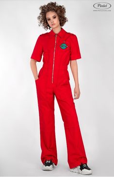 Jumpsuit Uniform, Classy Jumpsuit, Classic Corvette, Loose Jumpsuit, Fitted Jumpsuit, Fitted Midi Dress, Cotton Jumpsuit, Photo Model, Turndown Collar