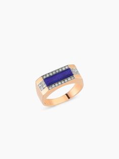 14K Rose Gold, 0.24 ct. G-VS Diamonds, Lapis Lazuli Vs Diamond, Colored Gems, Charm Rings, Deep Sea, Pendant Earrings, Ring Bracelet, Lapis Lazuli, Necklaces Bracelets, Diamond Ring