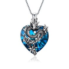 PRICES MAY VARY. 🐲Dragon Necklace🐲Dragon is a nobility spiritual and have magical power.It's symbolizes success and power.Wearing the dragon necklace to protect the wearer from evil spirits and bring good luck. 🐲Suitable Size🐲The size of dragon pendant: 24.3*19.5mm (0.96*0.77inch).This chain of dragon necklace is sturdy and not easy to break, and the weight is moderate. Chain length: 18 + 2 inch extension sterling silver box chain. 🐲High-Quality Material🐲The dragon necklace for men is made Dragon Goddess, Dragon Crystal, Necklace Dragon, Design Dragon, Dragons Gift, Crystal Dragon, Magical Power, Dragon Necklace, Dragon Jewelry