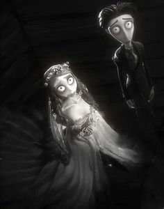 an animated image of a bride and groom