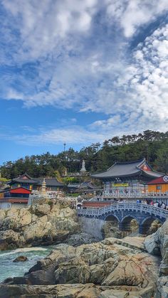 a bridge that is over some water