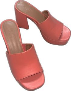 Nordstrom Heels With Round Toe For Spring, Chic Nordstrom Heels For Spring, Nordstrom High Heels For Spring, Chic Spring Heels By Nordstrom, Nordstrom Shoes, Color Orange, Nordstrom Rack, Block Heels, Coral