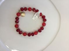 Beautiful strawberry colored Stax stretch bracelet Casual Red Round Stretch Bracelet, Strawberry Color, Stretch Bracelet, Stretch Bracelets, Statement Necklace, Best Gifts, Weddings, Bracelet, Gifts