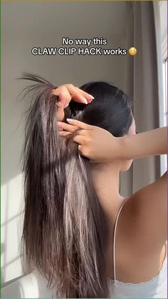 Cute Hairstyles For Long Hair Thick Hair, Hair Idea With Clips, Hair Clip Hairstyles Ponytail, Different Types Of Claw Clips, How To Do Your Hair With A Clip, Diy Cute Hairstyles, Claw Clip Hairstyles Long Hair And Thick, Hairstyle With Claw Clip Long Hair, Hairstyles To Do With Short Straight Hair