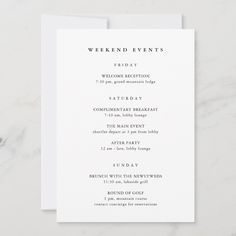 Michigan Wedding Welcome Letter & Itinerary Wedding Welcome Letter, Weekend Schedule, Wedding Welcome Letters, Wedding Weekend Itinerary, Hotel Welcome Bags, Wedding Day Schedule, Destination Wedding Welcome Bag, Welcome Letter, Wedding Itinerary