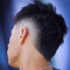 Mohawk Fade Haircut, Thick Mohawk, Fohawk Haircut Fade, Fohawk Haircut, Mohawk Fade, Fade Mullet, Fade Mohawk, Burst Fade Mohawk, Fade Haircut Curly Hair