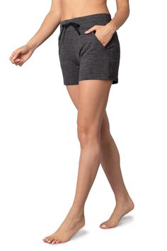 A summer or chill staple. These super-soft Knit Pull-On Shorts are complete with our softest jersey fabric and features a cinching drawstring waistband and angled pockets to keep your possessions on hand. Total live-in material. Product Features: Ultra-Soft, Moss Jersey Fabric Cinched Drawstring Waistband Angled Pockets 4” Inseam Imported Materials and Care: 88% Polyester / 12% Spandex Machine-Wash Cold Gentle Model Measurements: Model is 5’8” and wearing a size S Sporty Bottoms With Pockets For Relaxation, Comfortable Activewear With Drawstring, Comfortable Pajama Shorts, Comfortable Stretch Pajama Shorts, Casual Short-length Activewear For Lounging, Comfortable Casual Shorts With Elastic Waistband, Comfortable Loungewear Activewear With Drawstring, Comfy Leisure Activewear With Drawstring, Comfortable Short-length Loungewear