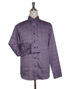 Modshopping 100% Cotton 60s style paisley shirt for men  Collar: 4 inches narrow button down collar. Color: Purple Pattern: Paisley Fabric:100% cotton Gender: Men Cuff: Two Button Mitered Cuff darts at the back  Brilliant tailored fitted Men's shirt.  hand wash & machine wash only Paisley Shirt, 60s Style, Paisley Fabric, Purple Paisley, Button Down, Purple Pattern, 60s Fashion, Button Down Collar, Doll Toys