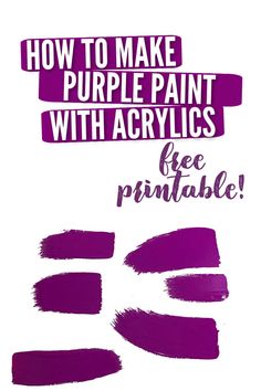 swipes of purple paint Purple Color Mixing, Shades Of Purple Paint, Different Colors Of Purple, How To Make Purple, Color Mixing Guide, Oil Painting Tips, Oil Painting Lessons