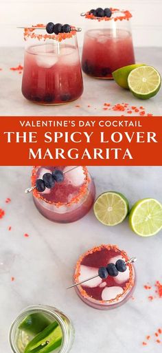 valentine's day cocktail the spicy lover margarita