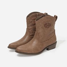 Introducing our Monogrammed Short Cowboy Boots – a perfect blend of Western flair and personalized style. Whether you're stepping out for a night on the town, attending a concert, or simply adding a touch of Western charm to your everyday style, these boots are the perfect companion. The versatile bone hue makes them easy to pair with a variety of outfits, from denim to dresses, ensuring you stay on-trend and stylish in any setting.These boots fit true to size (with room for a th Short Cowboy Boots, Boots Fit, Marley Lilly, Circle Monogram, Thick Socks, Cowboy Boot, Of Outfits, Stepping Out, Rubber Heels