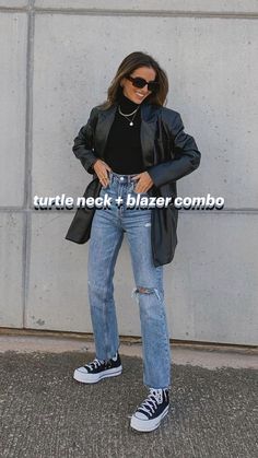 Style With All Star, Casual Outfits No Jeans, Outfits Com All Star, Black All Star Outfit, Mom Fit Jeans Outfits, Mom Jeans Styling, Outfit All Star, All Stars Outfit, Outfits With Mom Jeans