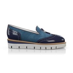 Slip-Ons 2181 | Girotti Blue Loafers With Contrast Sole Slip-on, Blue Slip-on Loafers With Contrast Sole, Blue Suede Tassel Loafers With Round Toe, Blue Suede Slip-on Tassel Loafers, Blue Wingtip Moccasins With Brogue Detailing, Blue Brogue Loafers For Office, Leather Tassel Loafers With Contrast Sole And Round Toe, Blue Leather Slip-on Tassel Loafers, Luxury Blue Loafers With Brogue Detailing