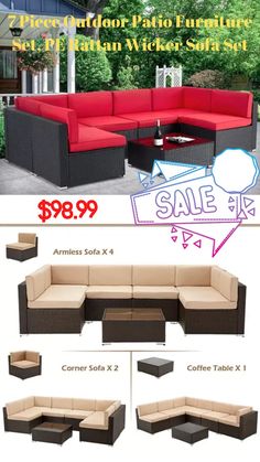 an outdoor patio furniture set is on sale