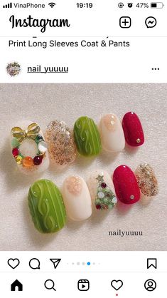 Chrostmas Nails, Japan Nail Art, Japan Nail, Christmas Nail Stickers, Cute Toe Nails, Cute Spring Nails