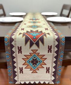 PRICES MAY VARY. Linen/Polyester Imported Material: High-Quality thicker Durable Faux Linen. Includes: 1PC southwest geometric pattern table runner. 70 L X 13W Inches. Due to manual measurement and cutting, 1/2" error may occur. Feature: Southwest Native American Inspired Tribal geometric design. Features vibrant colors and clear image with a stunning and unique design to enhance your home. Providing a perfect light and comfortable feeling throughout the year. Ideal for various occasions from fo Dinner Home, Decorative Tea Towels, Garden Farmhouse, Geometric Table, Table Setting Decor, Southwestern Patterns, Kitchen Table Decor, Southwestern Decorating, Farmhouse Wedding