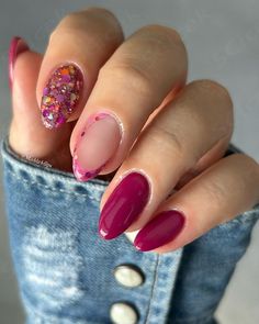 Short Almond Nail Designs Fall, Changing Color Nails, Fall Nail Design Ideas 2024, Nails Jewels Design, Autumn Winter Nails 2024, Autumn Nails Pink, Autumn Nail Colours 2024, Summer Fall Nails, Nails Autumn 2024