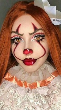 Pennywise Halloween Costume, Unique Halloween Makeup, Creepy Halloween Makeup