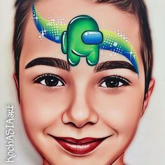 Face Painting Among Us, Among Us Face Painting, Stencil Face Painting, Roblox Face Paint, Space Face Painting, Among Us Face Paint, Face Paint For Boys, Space Face Paint, Minecraft Face Paint