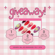 🎉 300 Follower Giveaway! 🎉 Hey girlfriends! 💖 To celebrate hitting 300 followers, we’re giving away an exclusive set of custom press-on nails and a fabulous nail care kit! 🌟✨ How to Enter: 1. Follow us @GirlfriendNail – let’s be friends! 🥰 2. Tag 2 friends who would love these nails! 💅💕 3. Share this post to your story & tag us @GirlfriendNail so we can see it! 📸 Bonus Entries: • Tag more friends: Each additional tag gives you one more entry! 👯‍♀️ • Purchase from our shop: Make a na... Girlfriend Nails, Nail Care Kit, More Friends, Friends 2, 2 Friends, Care Kit, Fabulous Nails, Your Story, Press On Nails