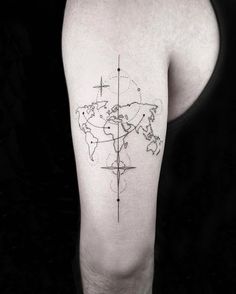 Geometric Tattoos: World Traveler Surreal Tattoo, Map Tattoos, Geometric Tattoos, Nordic Tattoo, Maori Tattoo, Nature Tattoos, Line Tattoos