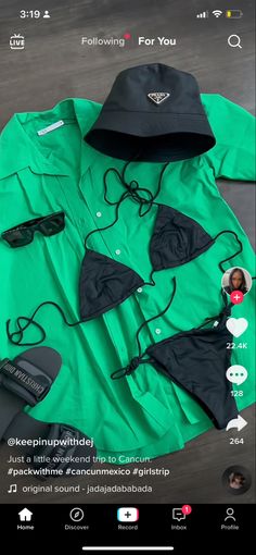 Outfit Ideas For Summer Black Women, Green Bathing Suit Outfit, Tropical Trip Outfits, Turks And Caicos Outfits Black Women, Miami Spring Break Outfits Black Women, Cruise Bahamas, Vaca Outfits, Mexico Fits, Jamaica Trip