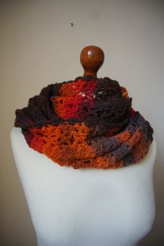 Colorful tube scarf neck warmer neck scarf in red orange brown shades; ready to ship  The tube scarf (neck warmer) is 100% hand-knitted.  Beautiful, colorful and warm tube scarf in shades of red, orange and brown.  It 's very feminine and elegant. So soft and gentle.  Made of high quality yarn - wool and poliamid  Perfect for any time of year and any occasion.  Measures: 30cm x 122cm Please read - warning  To keep the tube scarf beautiful, soft and in perfect condition, you should only hand wash Orange Fall Scarves, Handmade Red Scarf For Fall, Handmade Red Scarves For Fall, Handmade Brown Scarves For Gifts, Brown Winter Scarves For Gift, Brown Winter Scarves For Gifts, Brown Fall Scarf, Tube Scarf, Scarf Neck