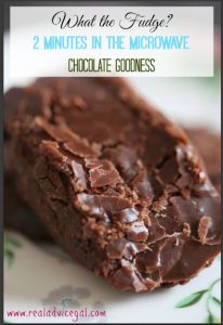 chocolate brownies on a plate with the words be happy eat fudge