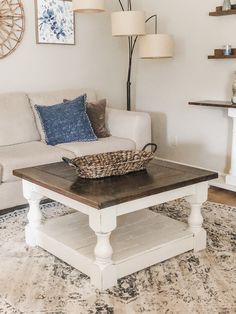 the living room is clean and ready for us to use as a coffee table or end table