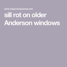 the words still rott on older anderson windows are in white letters, against a gray background